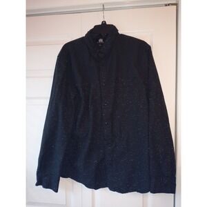 Rock Republic Men's Large Button Up Shirt Black With White Specks